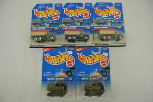 yz͌^ fJ[ zbgzC[J[hATgN[[bghot wheels 487 troop convoy 624 assault crawler lot of 5 on cards