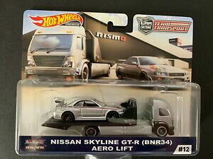 �y���������z�͌^�� ���f���J�[ �z�b�g�z�C�[���j�X�������f�B�G�A�����t�g�`�[���g�����X�|�[�ghot wheels nismo r34 s melodie aero lift team transport flf56956e 164