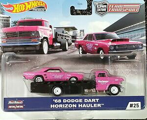 �y���������z�͌^�� ���f���J�[ �z�b�g�z�C�[���J�[�J���`���[�`�[���g�����X�|�[�g�_�b�W�_�[�c�z���C�]���n�E���[hot wheels car culture team transport 68 dodge dart, horizon hauler