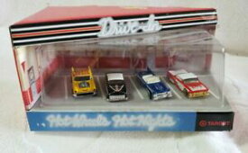 【送料無料】模型車 モデルカー ホットホイールターゲットホットナイトドライブインセットhot wheels 1999 target exclusive hot nights drivein set nib