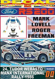 �y���������z�͌^�� ���f���J�[ �f�J�[���t�H�[�h���u���}���X�C���e��decal ford rs200 m lovell manx inter r 1986 3rd 01
