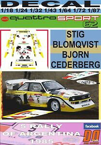 yz͌^ fJ[ fJ[AEfBNgA[`decal audi quattro s1 s blomqvist r argentina 1985 dnf 01