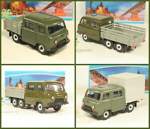 【送料無料】模型車 モデルカー ロシアスーツケースフラットベッドソシレソウズル143 uaz 39094 4x4 6x6 russian military suitcase amp; flatbed ussr ussr gdr uas 452