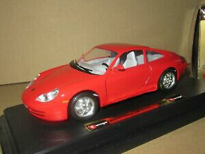 �y���������z�͌^�� ���f���J�[ �u���S�C�^���A�|���V�F�J���������b�h�{�b�N�X358o burago 1585 italy porsche 911 carrera la 996 of 1997 red 124 box