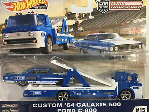 �y���������z�͌^�� ���f���J�[ �z�b�g�z�C�[���`�[���J�X�^���M���V�[�t�H�[�hhot wheels team transport custom 1964 galaxie 500 ford c800