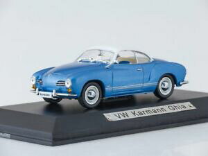 �y���������z�͌^�� ���f���J�[ �X�P�[�����f���J���}���M�Ascale model 143 vw karmann ghia 1955 light bluewhite