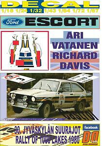 �y���������z�͌^�� ���f���J�[ �f�J�[���t�H�[�h�G�X�R�[�g�o�^�l��decal ford escort rs 1800 mkii a vatanen r1000 lakes 1980 2nd 01