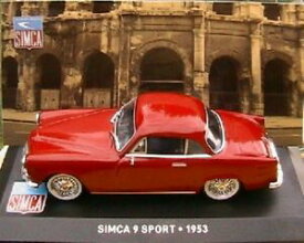 【送料無料】模型車 モデルカー シムカスポーツイショアルタヤボックスロッソsimca 9 sport 1953 ixo altaya 143 red red box rosso rot