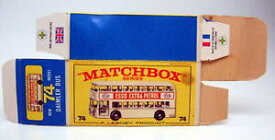 【送料無料】模型車 モデルカー マッチボックスダイムラーバスオリジナルボックスホワイトモデルmatchbox rw 74b daimler bus empty original e2 box white model