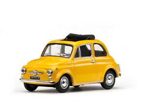 yz͌^ fJ[ XP[ftBAbg143 scale model fiat 500f, yellow 1965