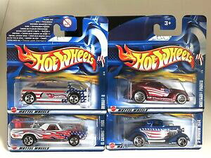 yz͌^ fJ[ zbgzC[ZbgfIGJ~mtH[hhot wheels 2002 set of 4x stars amp; stripes deora ii, el camino, 34 ford 160 ovp