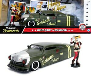 yz͌^ fJ[ R~bNXn[[NC}[L[dc comics bombshells harley quinn 1951 mercury with figure 124 jada