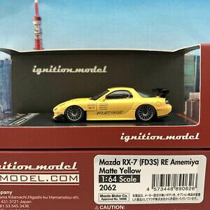 yz͌^ fJ[ COjbVf}c_A~}bgCG[ignition model 164 mazda rx7 fd3s re amemiya matte yellow ig2062