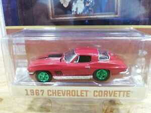 �y���������z�͌^�� ���f���J�[ �`�F�C�X�~�j�J�[�V�{���[�R���x�b�g�O���[���}�V�����A���f�����C�gchase minicar 1967 chevrolet corvette 164 green machine rare model light