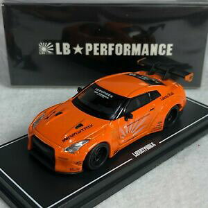 �y���������z�͌^�� ���f���J�[ ���[�N�X���o�e�B�E�H�[�N�I�����W�E�B���O164 lb works liberty walk nissan gtr r35 orange gt wing