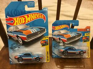 【送料無料】模型車 モデルカー ホットホイールトレジャーハントカマロカーロットショートカードhot wheels 2019 treasure hunt 67 camaro 2 car lot short card