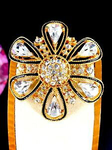 yz͌^ fJ[ vVI\gmhhNX^O}VgGXgXGX}elOX^[o[Xgprecioso tono dorado cristal lagrima chaton estras esmalte negro starburst