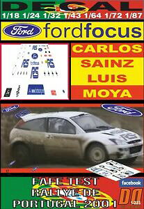【送料無料】模型車 モデルカー デカールフォードフォーカステストポルトガルdecal ford focus wrc csainz test portugal 2001 06