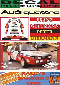 yz͌^ fJ[ fJAEfBNAgtcBbg}Tdecal audi quattro franz wittmann r sanremo 1982 dnf 06