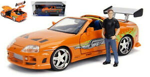 yz͌^ fJ[ uCAg^X[vIWfalmost 26 furious brian 26 toyota supra 1995 orange wfigure 124 model