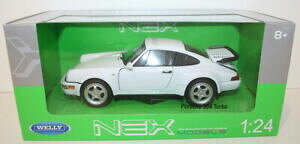 �y���������z�͌^�� ���f���J�[ �E�F���[�l�b�N�X�X�P�[���^�[�{�z���C�gwelly nex 124 scale 24023wporsche 964 turbowhite