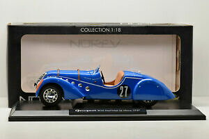 【送料無料】模型車 モデルカー プジョーダールマットルマンノレフボックスpeugeot 203 darl mat 27 le mans 1937 norev 118 in box
