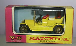 �y���������z�͌^�� ���f���J�[ �v�W���[�}�b�`�{�b�N�X���f���X�P�[��matchbox models of past y53 1907 peugeot in 143 scale