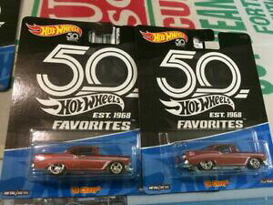�y���������z�͌^�� ���f���J�[ �Z�b�g�z�b�g�z�C�[���V�F�r�[�z�b�g�z�C�[��2 set hot wheels 2018 50th favorites 56 chevy hw hotwheels anniversary favorite