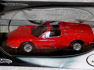 �y���������z�͌^�� ���f���J�[ �t�F���[���f�B�m���b�h�z�b�g�z�C�[��ferrari dino 246 gts red hotwheels 54601 118