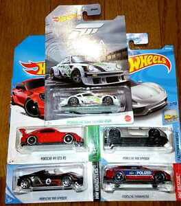 �y���������z�͌^�� ���f���J�[ �z�b�g�z�C�[���|���V�F�Z�b�ghot wheels porsche 5 set 911 918 934 force