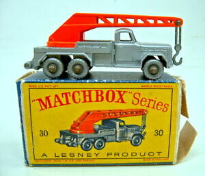 yz͌^ fJ[ }b`{bNX}MXN[Vo[Vo[Vo[zC[gbvC{bNXmatchbox rw 30b magirus crane silver, silver wheels top in d box