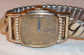 【送料無料】bulova 1950s fancy lugs gold mens gold wristwatch