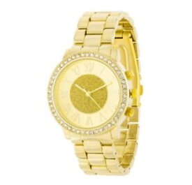【送料無料】roman numeral goldtone watch with crystals tw13839 gold watch