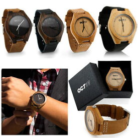 【送料無料】luxury mens womens bamboo wood watch quartz leather wristwatches fashion wbox