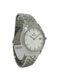 【送料無料】boulva 96b119 mens round embossed analog date stainless steel watch