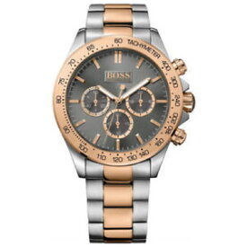 【送料無料】 hugo boss mens ikon rose gold chronograph watch 1513339 rrp 399
