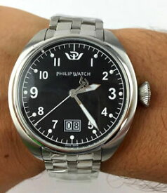 【送料無料】orologio philip watch saetta 8253104025 uomo corona a vite 44mm facile lettura