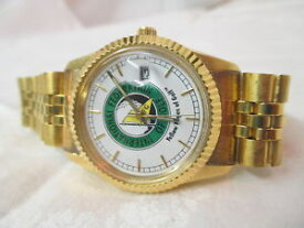 【送料無料】vintage gold tone mens wrist watch international federation yellow pages golf