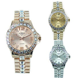 【送料無料】mens ladies ny london genuine crystal bezel beautiful gift watch pi7058