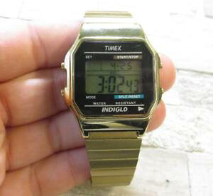 yzvintage timex indiglo mens multifunction wristwatch ~ 4h7092