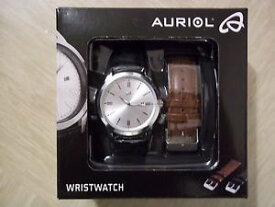 【送料無料】mens precise waterproof quartz wristwatch with highquality two leather strap