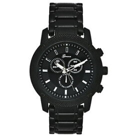 【送料無料】geneva mens knurled bezel analog watch 1920blk