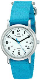 【送料無料】timex womens weekender quartz silver tone brassblue nylon watch t2n836