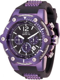 【送料無料】invicta men bolt quartz chrono 100m purple stainless steelsilicone watch 28032