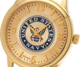 【送料無料】mens us navy usn gold plated bulova us armed forces military watch