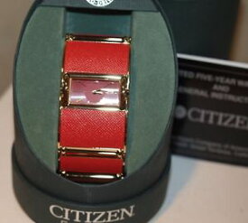 【送料無料】citizel lady fashion watch in red and gold, ew9002 model
