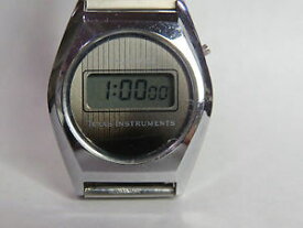 【送料無料】texas instruments ti3h vintage 1970s quartz lcd digital watch ti 3h