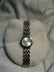 【送料無料】womens preowned geneva watch, silver, water resistant, formalsemiformal
