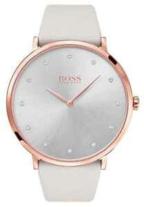 �y���������zhugo boss womans jillian rose gold tone plated case 1502412 watch 18
