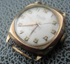 【送料無料】neues angebotvintage majex 21 jewel mens 9ct gold wrist watch